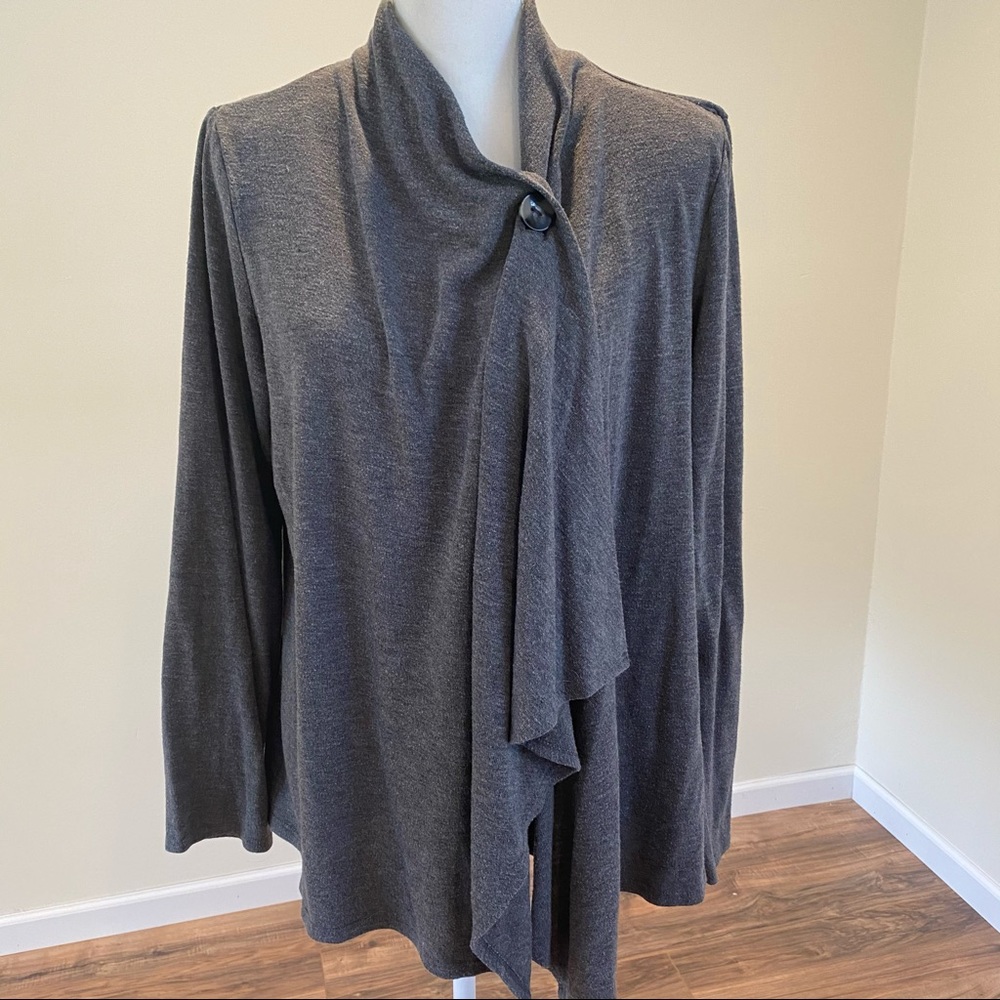 AB Studio One Button Gray Cardigan XL